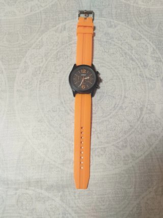 Reloj chla! Negro y Naranja