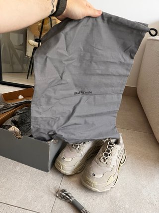 Balenciaga Triple S Talla 38 Beige/Gris