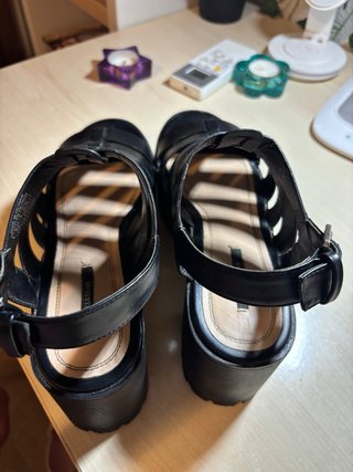 Sandalias de plataforma negras