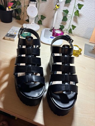 Sandalias de plataforma negras