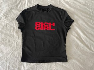 Top Shein Negro Rich Girl Rojo