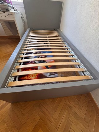 Estructura cama IKEA MALM 2 cajones gris 90x200