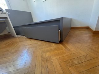 Estructura cama IKEA MALM 2 cajones gris 90x200