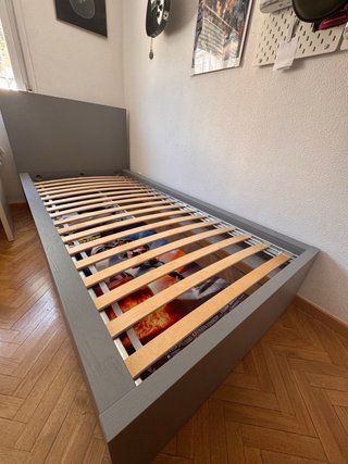 Estructura cama IKEA MALM 2 cajones gris 90x200