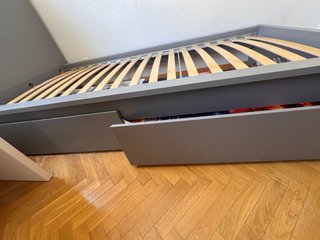 Estructura cama IKEA MALM 2 cajones gris 90x200
