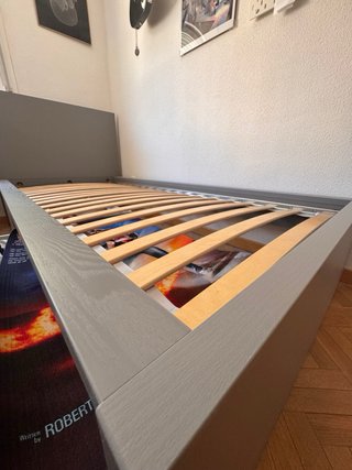 Estructura cama IKEA MALM 2 cajones gris 90x200