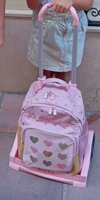 Mochila escolar rosa ,regalo ruedines   rosa