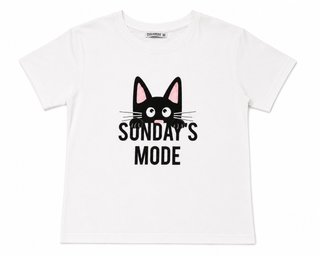 Camiseta Pull&Bear Gato Sunday's Mode Talla S
