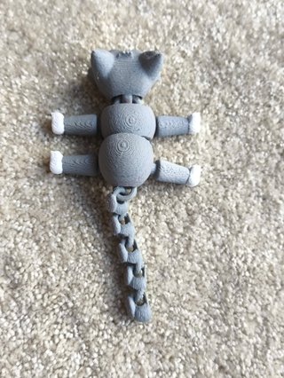 Llavero/Muñeco Gato Gruñón Gris | Flexible