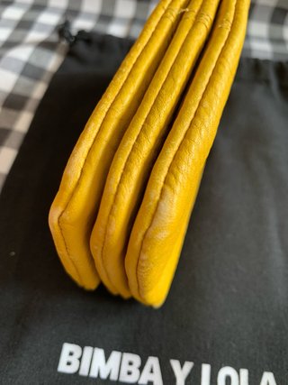 Bimba y Lola Cartera/Monedero Triple Amarillo