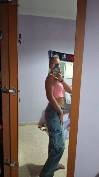 Pantalones cargo vaqueros anchos