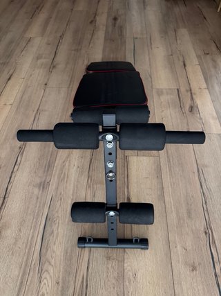 Banco Abdominales/Pesas Plegable Negro