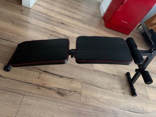 Banco Abdominales/Pesas Plegable Negro