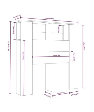 Cabecero de cama 90cm madera