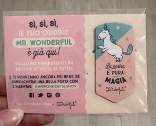 Segnalibro magnetico Mr. Wonderful unicorno