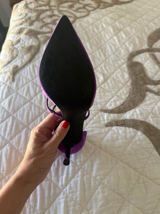 Zapato tacón morado pulsera T37