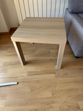 Mesa auxiliar IKEA roble tinte blanco