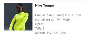 Camiseta running Nike Tempo verde