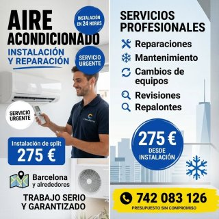 Aire acondicionado instalación y reparación