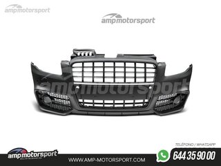 PARAGOLPES DELANTERO PARA AUDI A4 B7 LOOK S4 NEGRO CON SRA SIN PDC