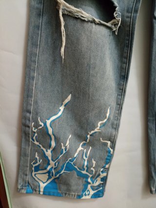 Pantalón vaquero mujer con parches