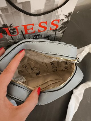 Borsa Guess trapuntata azzurra