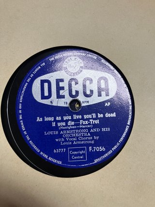 Lote 8 Discos Pizarra Jazz Louis Armstrong