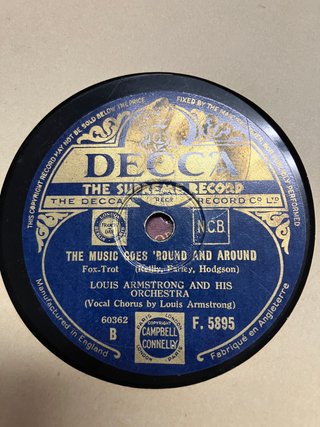 Lote 8 Discos Pizarra Jazz Louis Armstrong