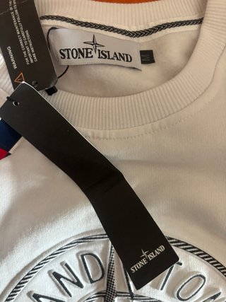 Sudadera Stone Island Blanca Talla M