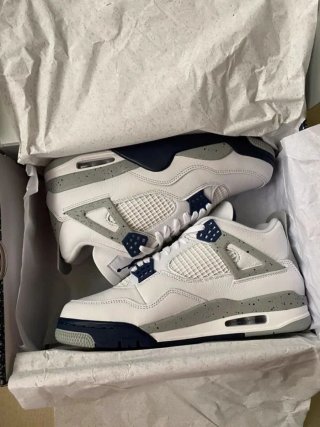 Zapatillas Jordan 4 Blancas y Azul Talla 38