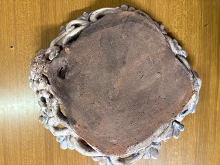 Acquasantiera Vesuvio ceramica blu