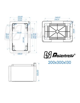 Caja de distribución pared con placa