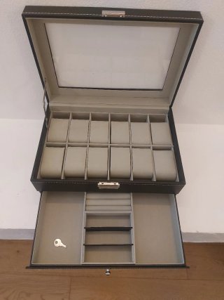 Scatola porta orologi 12 posti