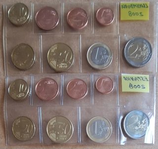 Set's Moedas Euro UNC  Espanha e Luxemburgo 2008