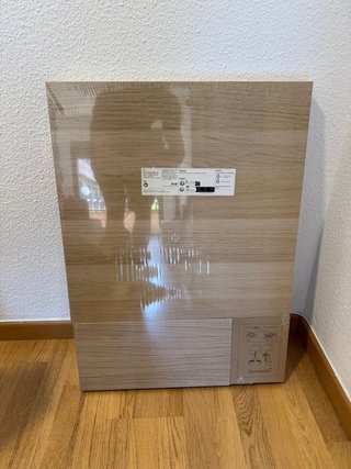 Mesa auxiliar IKEA efecto roble tinte blanco