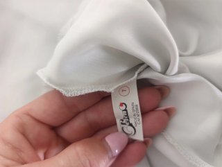 Camisón lencero blanco perla sin estrenar