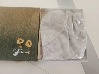 Camisón lencero blanco perla sin estrenar