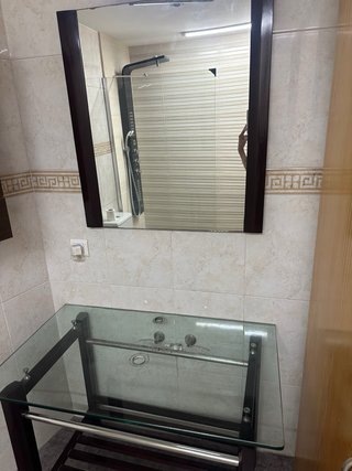 Conjunto Muebles Baño Madera y Cristal