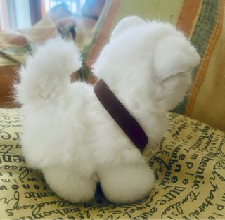Peluche cagnolino bianco 16 cm