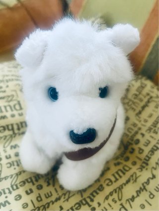 Peluche cagnolino bianco 16 cm