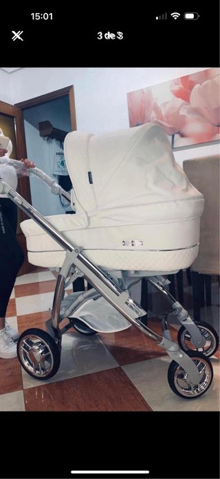 Carrito de bebé blanco y sillita de paseo!