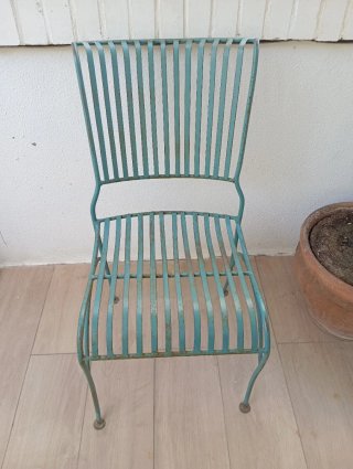 Juego de 2 sillas de diseño de forja