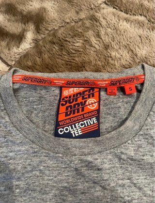 Camiseta Superdry Gris Jaspeada Talla S