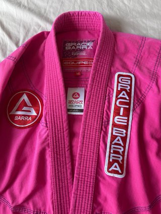 Kimono Gracie Barra Rosa y Negro Infantil