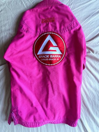 Kimono Gracie Barra Rosa y Negro Infantil