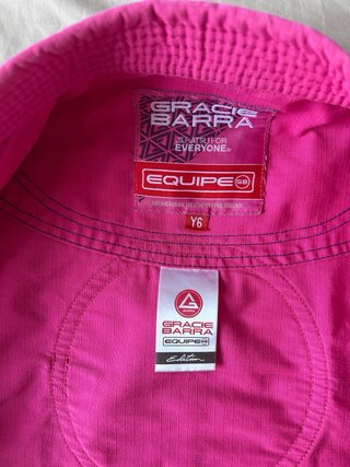 Kimono Gracie Barra Rosa y Negro Infantil