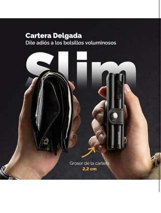 Cartera RFID Smart Wallet Hombre Negra
