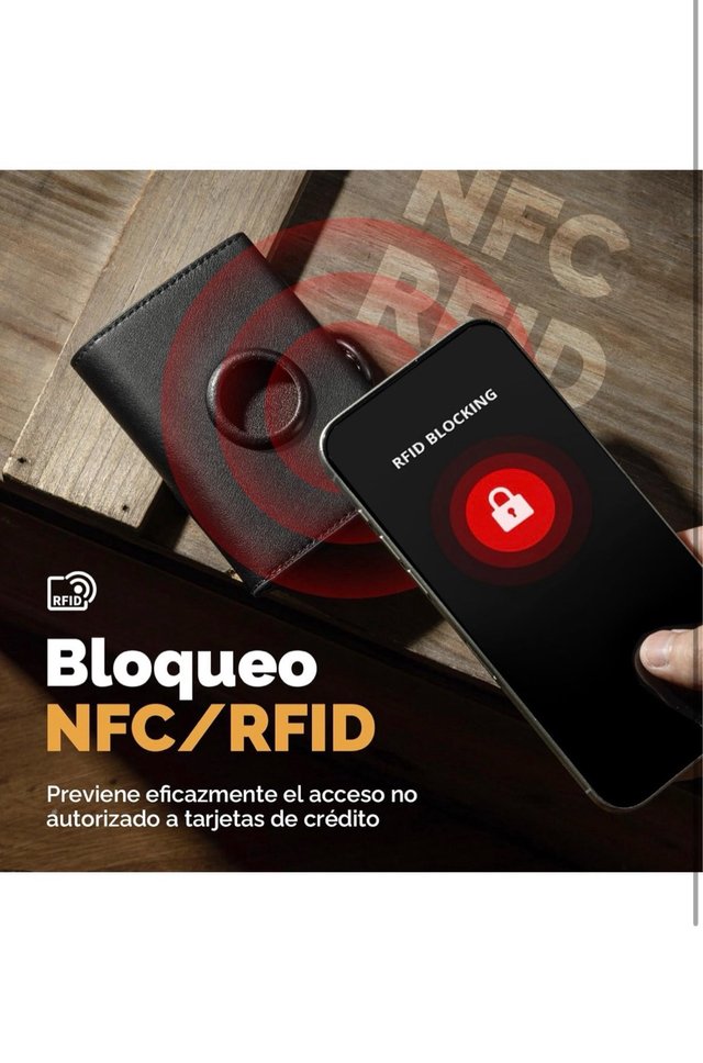 Cartera RFID Smart Wallet Hombre Negra