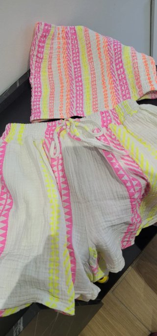 Conjunto Verano Blanco y Rosa Talla Única