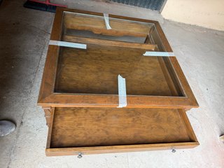 Mesa de centro madera y cristal